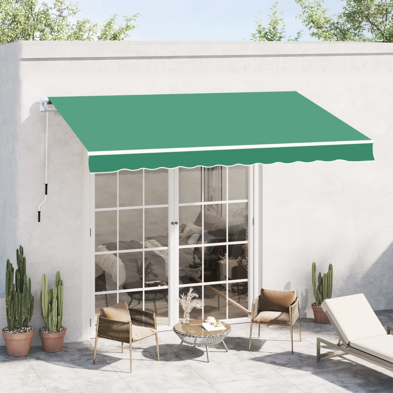 Best Manual Retractable Awning, size (4m x3m)-Green - Image 10