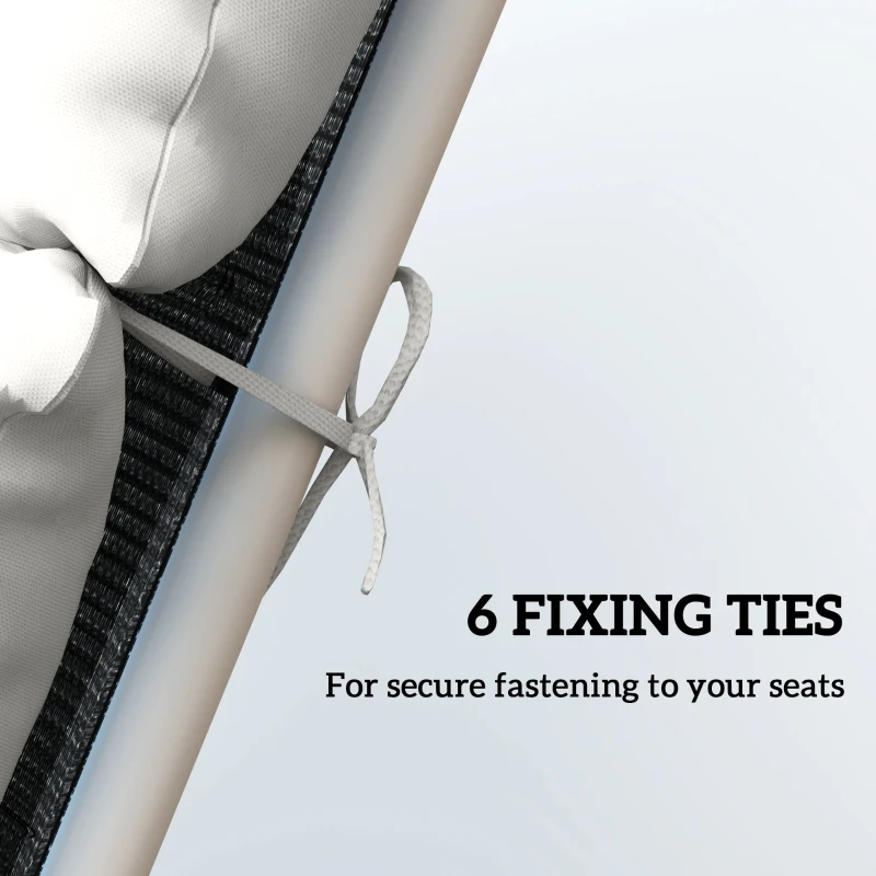 Best Sun Lounger Cushions Only, 190x56x10cm Garden Lounge Chair Cushions, UPF20+ 220gsm Fabric, Thick Sunbed Replacement Pads with 6 Ties, Light Grey - Image 7