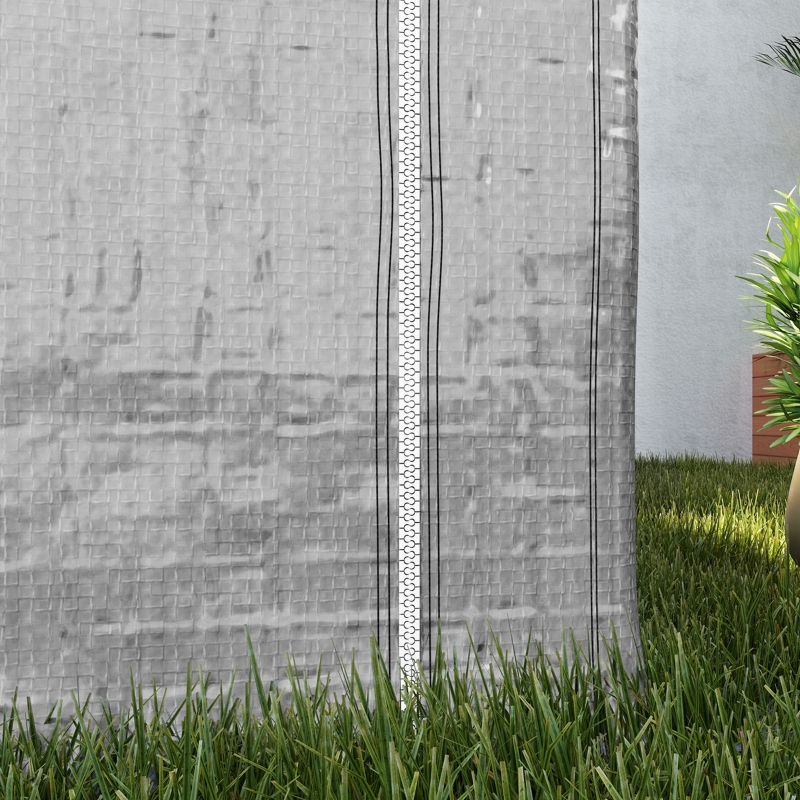 Best 2 x 2m Garden Fabric Storage Tent - Grey - Image 9