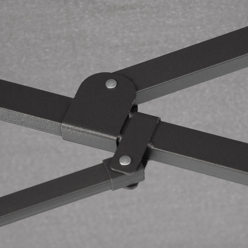 Best 4.6M Sun Umbrella Canopy Double-sided Crank Sun Shade w/ Cross Base Grey - Image 7