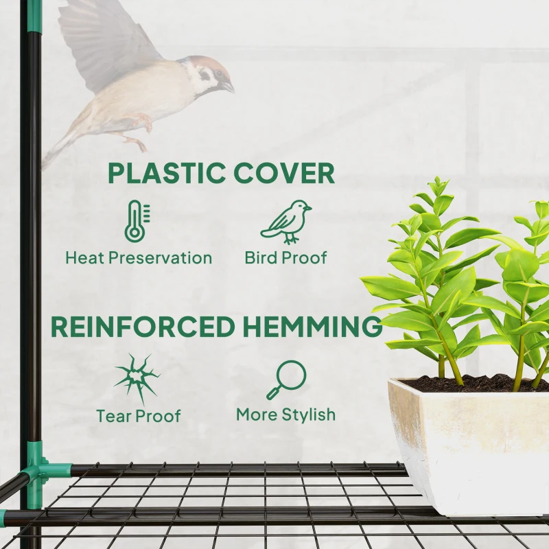 Best 46 x 215cm Nine-Shelf Greenhouse - Image 4
