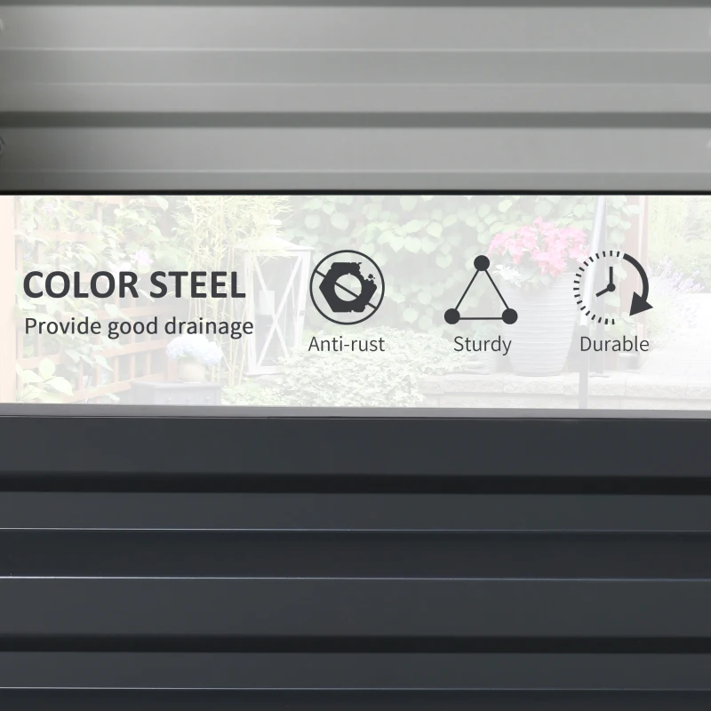 Best Raised Beds for Garden, Galvanized Outdoor Planters, for Herbs and Vegetables, Use for Patio, Backyard, Balcony, Grey - Image 4