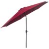 Best 3(m) Tilting Parasol Garden Umbrellas, Outdoor Sun Shade with 8 Ribs, Tilt and Crank Handle for Balcony, Bench, Garden, Wine Red - Image 13