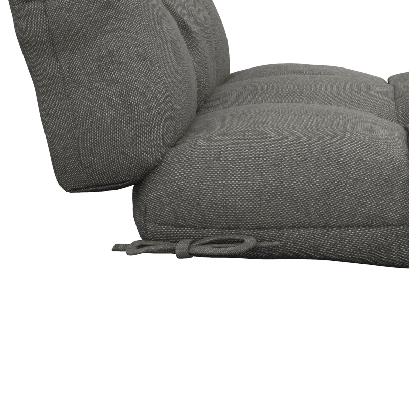 Best 2-Piece Seat Cushion Replacement with Backrest, Garden Patio Chair Cushions Set with Ties, Charcoal Grey - Image 9