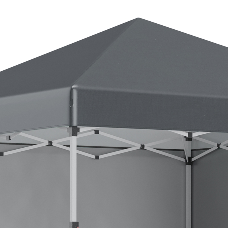 Best 3 x 3 (M) Pop Up Gazebo, UPF 30+ with 2 Sidewalls, Leg Weight Bags and Wheeled Bag, Height Adjustable Party Tent Event Shelter for Garden, Patio, Dark Grey - Image 9
