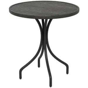 Best Φ66cm Galvanised Steel Garden Table - Grey