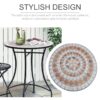Best 60cm Mosaic Round Bistro Table Side Bar Table Patio Garden Outdoor Balcony Furniture - Image 5