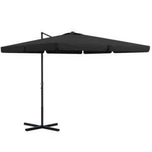 Best 3m Cantilever Parasol, with Four-Position Canopy - Grey