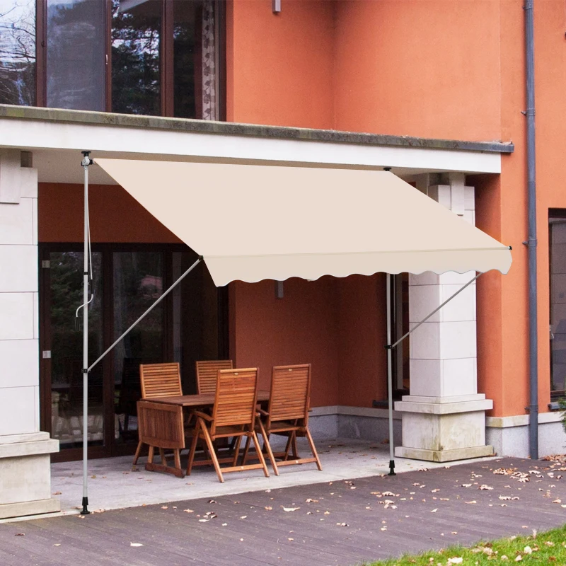 Best 3x1.5m Adjustable Outdoor Aluminium Frame Awning Beige - Image 2