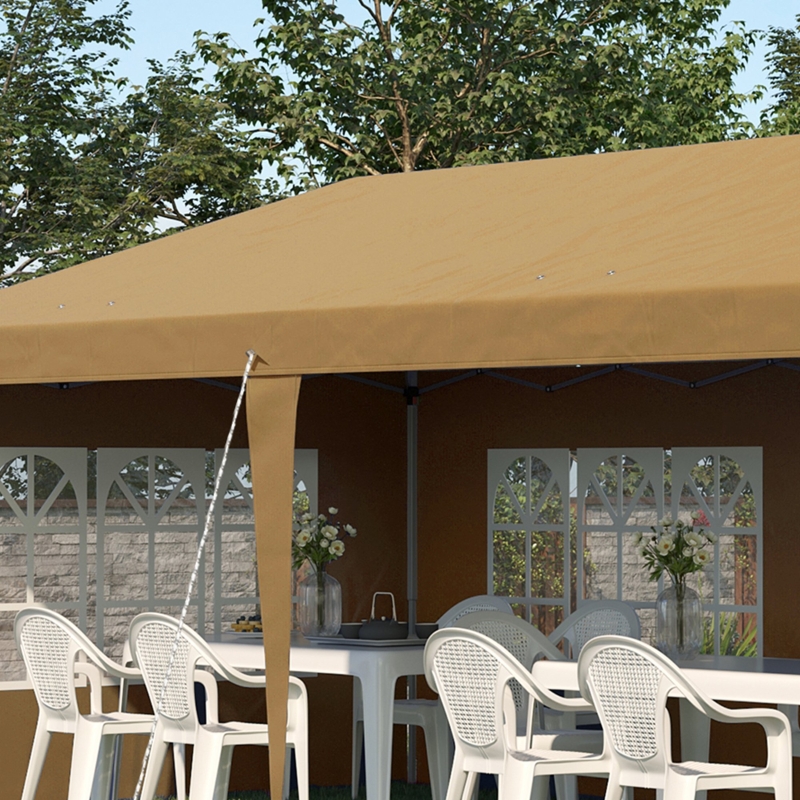 Best 3 x 6m Pop-Up Gazebo, with Removable Walls - Khaki - Image 9