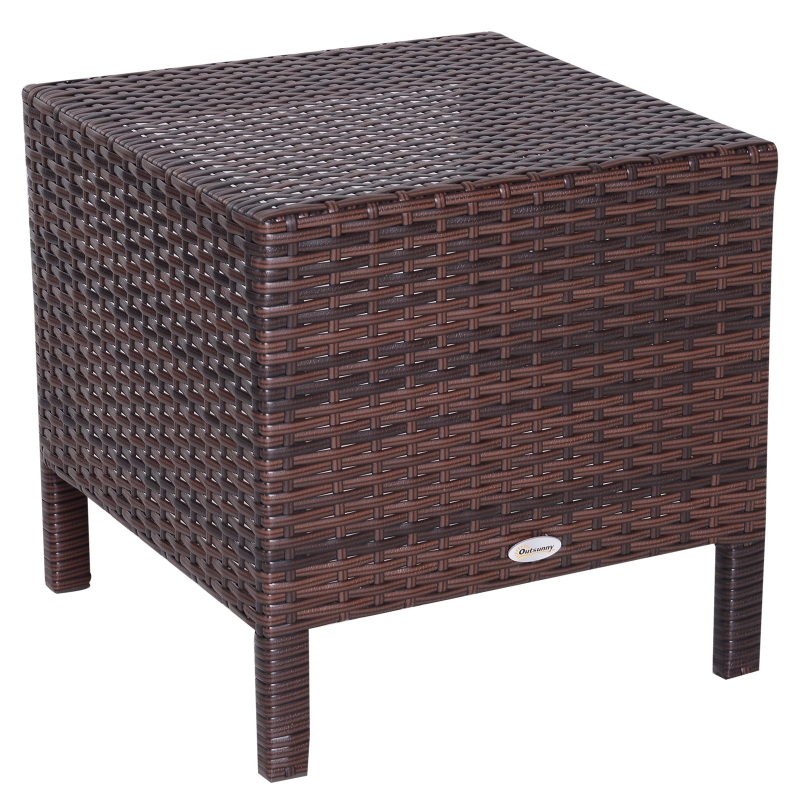 Best 3 Pcs Rattan Nesting Tables Set-Brown - Image 10