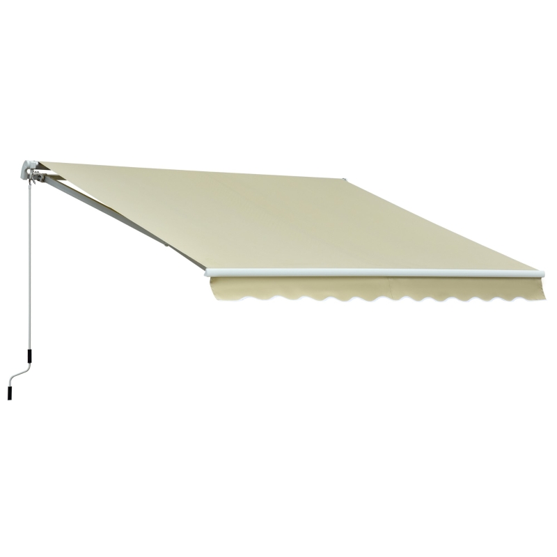 Best Manual Retractable Awning, 3x2.5 m-Ivory White - Image 11
