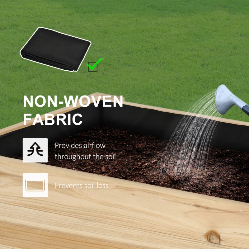 Best Wooden Raised Plant Stand Outdoor Flower Bed Box with Clapboard 100 x 40 x 84cm - Image 5