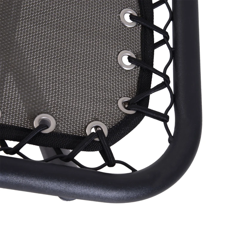 Best Zero Gravity Chair Metal Frame Texteline Armchair Outdoor Folding and Reclining Sun Lounger with Head Pillow for Patio Decking Gardens Camping, Grey - Image 8