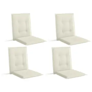 Best Set of Four Padded Garden Seat Cushions - White