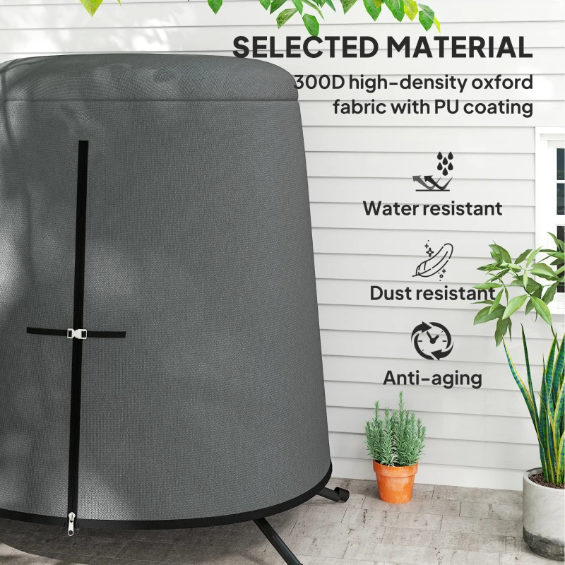 Best 196 x 230 cm Hanging Egg Chair Protective Cover - Grey - Image 4