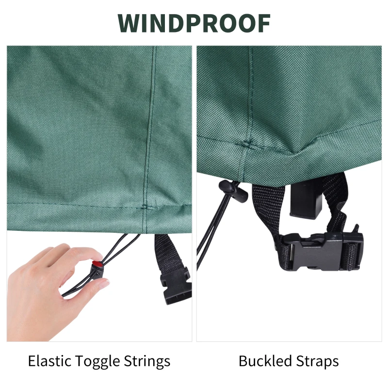 Best Garden Patio Large Furniture Set Round Cover 600D Oxford Waterproof, Ф193 x 80H cm, Green - Image 6