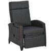 Best Outdoor Recliner Chair with Adjustable Backrest and Footrest, Cushion, Side Tray, Grey - Image 11