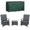 Best 2-Seater Rattan Table Chair Bistro Garden Furniture Set Wicker Table Outdoor Patio - Image 12