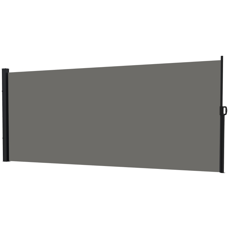 Best Retractable Side Awning, Outdoor Privacy Screen for Garden, Hot Tub, Balcony, Terrace, Pool, 400 x 180cm, Dark Grey - Image 11