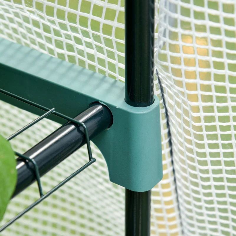 Best 4 Tiers Mini Portable Greenhouse Compact Plant Grow Shed Metal Frame PE Cover 160H x 70L x 50Wcm - Image 8