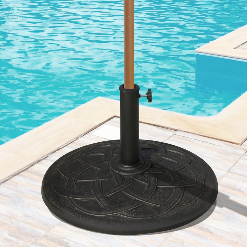 Best 19KG Resin Umbrella Base Garden Parasol Base Stand Round Sun Shade Holder Suitable For Pole Between Φ38mm to Φ48mm - Image 10