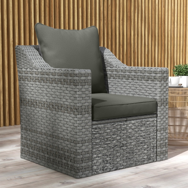 Best Seat and Back Padded Cushion Set - Charcoal Grey - Image 9