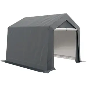 Best 3.6 x 2.1m Portable Outdoor Shed, with Window - Dark Grey