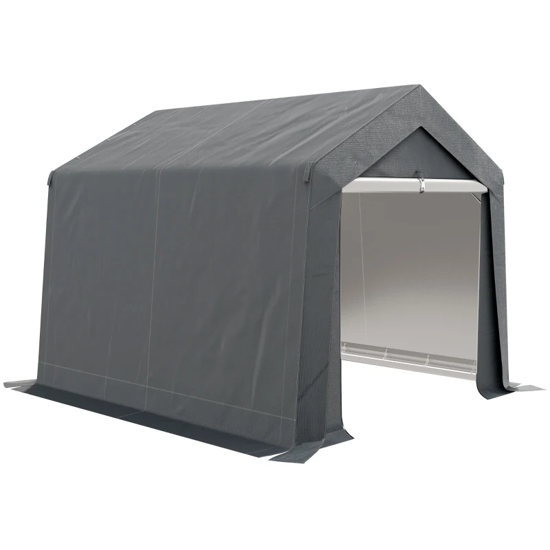 Best 3.6 x 2.1m Portable Outdoor Shed, with Window - Dark Grey