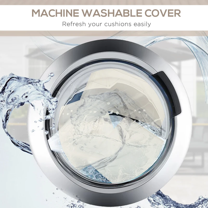 Best Outdoor Replacement Seat Cushions for Rattan Furniture, 7 Seat Cushions and 7 Back Cushions for Patio Conversation Set - Image 6