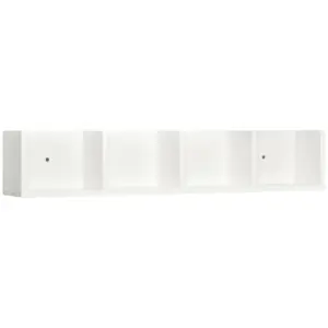 Best Wall Mount 84 CD / 56 DVD/Blu-ray/ Media Storage Rack 4 Cubes Wooden Shelf Organizer Unit Bookcase Display (White)