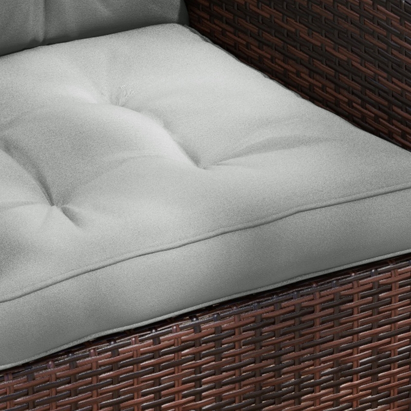 Best 2-Piece Seat Cushions Back Pillows Replacement, Patio Chair Cushions Set for Indoor Outdoor, Light Grey - Image 9