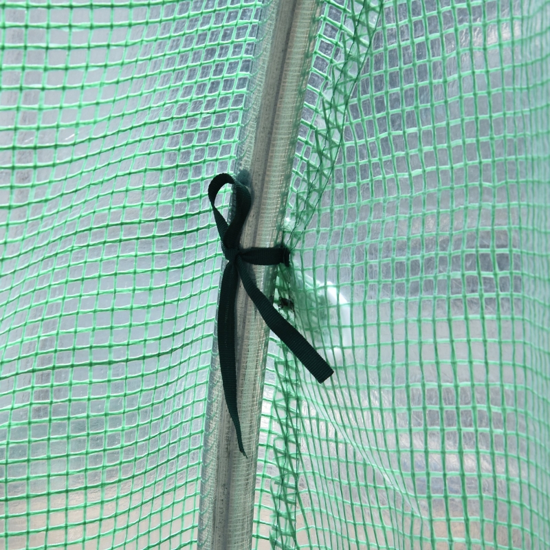 Best 3L x 2W x 2H M Greenhouse Walk-in Polytunnel Outdoor Garden Flower Vegetable Planter 25mm Diameter Galvanised Steel Frame w/ Zipped Door - Image 9