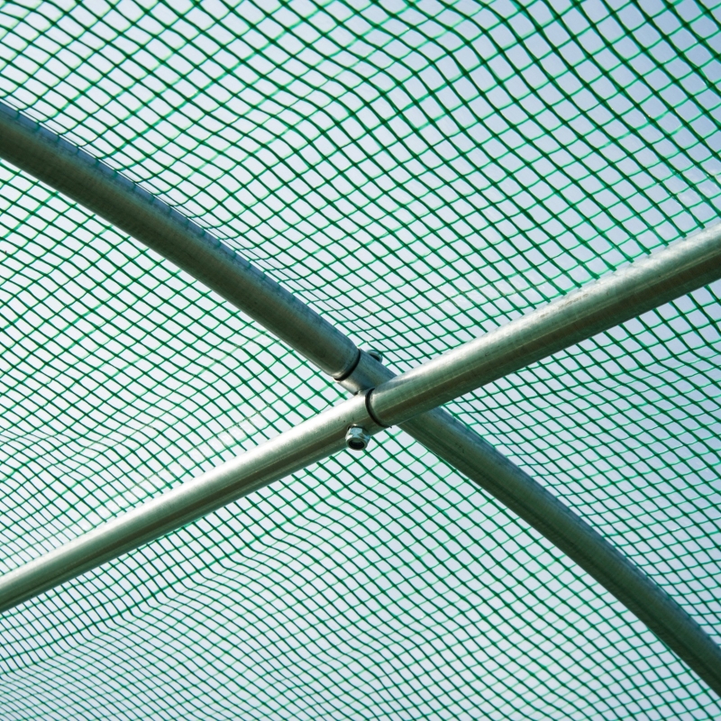 Best Walk-in Polytunnel Greenhouse, Outdoor Garden Tunnel Greenhouse Tent with Zipped Roll-Up Door and 8 Mesh Windows, 4 x 2M - Image 10