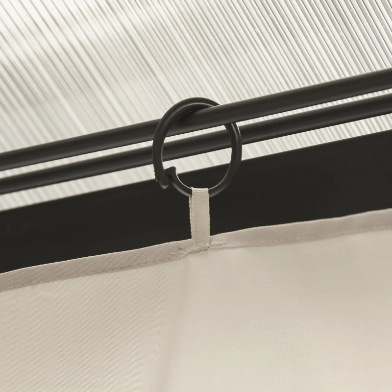 Best Replacement Gazebo Curtains, 4-Panel Gazebo Side Panels Only, for 3 x 3 (M) Gazebos or Pergolas, Hooks/C-Rings Included, Beige - Image 8