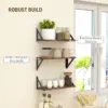 Best Set of 3 Wall Shelves, Vintage Wall Mounted Floating Shelves for Living Room, Entryway, Bedroom, Rustic Brown - Image 7