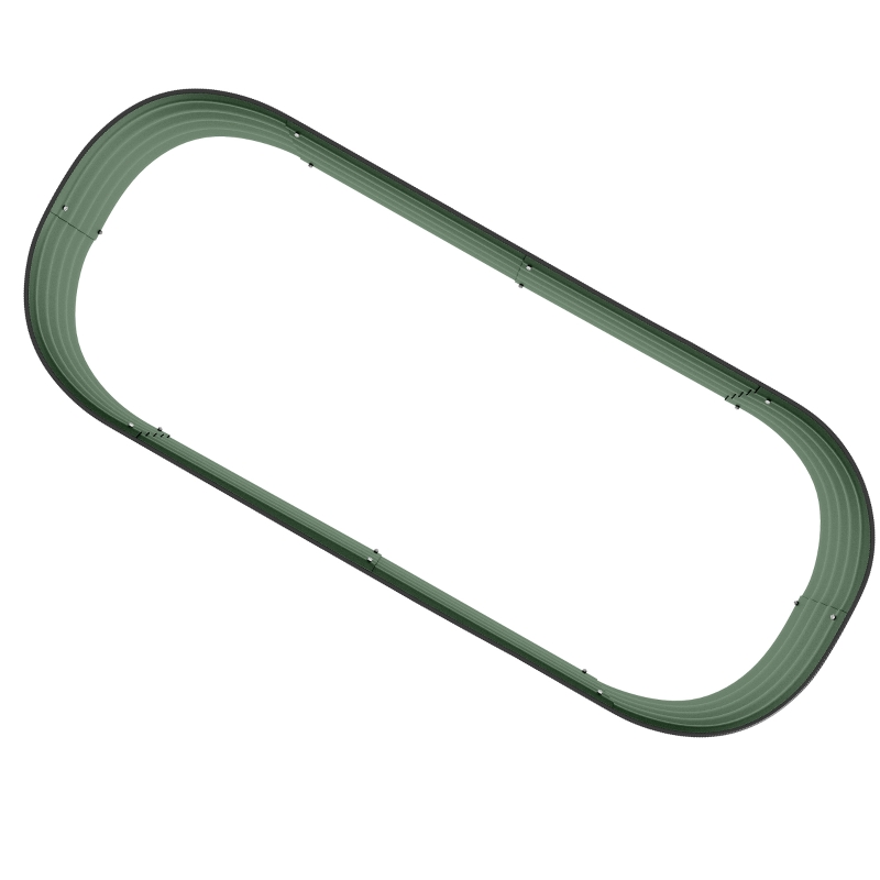 Best Galvanised Raised Garden Bed, Metal Planter Box with Safety Edging, for Flowers, Herbs, Succulents, Green - Image 9