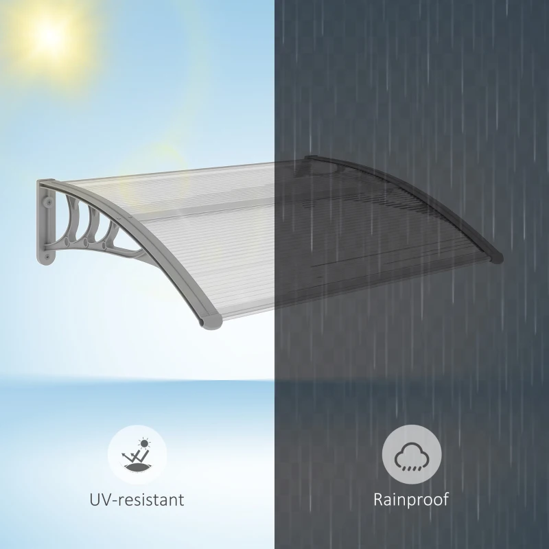 Best Door Canopy Awning Outdoor Window Rain Shelter Cover for Front/Back Door Porch Clear 100 x 75cm - Image 7