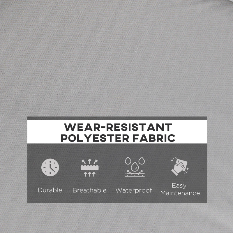 Best 2 Seater Garden Bench Cushion -Light Grey - Image 6