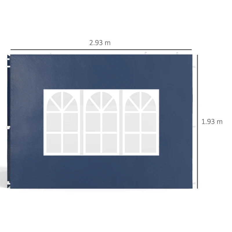 Best Set of Two 3 x 3(m) Gazebo Frame Replacement Walls - Blue - Image 3