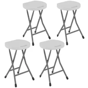 Best Set of Four Folding Carry Stools - White