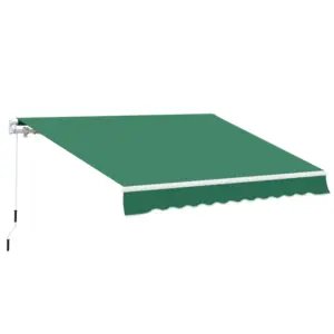 Best Manual Retractable Awning, size (4m x3m)-Green