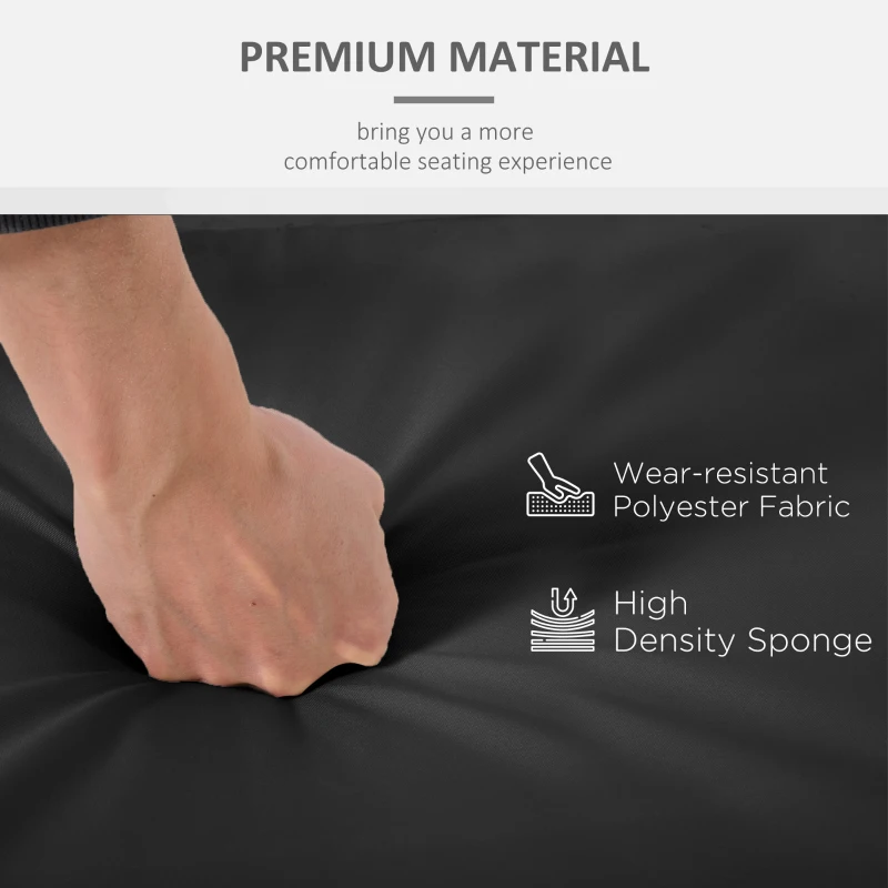 Best 2 Piece Garden Chair Cushions with 1 Seat Cushion 1 Back Pad for Rattan Sofa Chair, Outdoor Seat Pads for Indoor and Outdoor Use, Black - Image 5