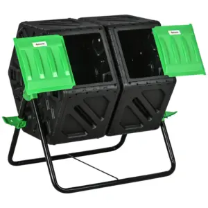 Best 130L Double Chamber Composter - Black