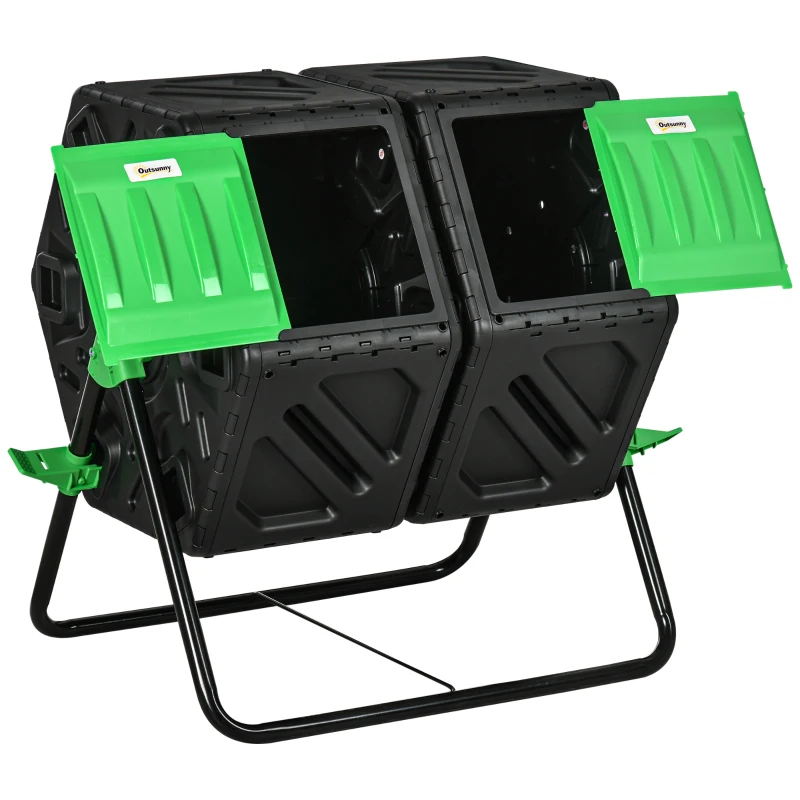 Best 130L Double Chamber Composter - Black