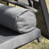 Best 3 Seater Garden Swing Chair Outdoor Hammock Bench w/ Adjustable Canopy, Cushions and Cup Trays, Brown Steel Frame, Dark Grey Fabric - Image 10