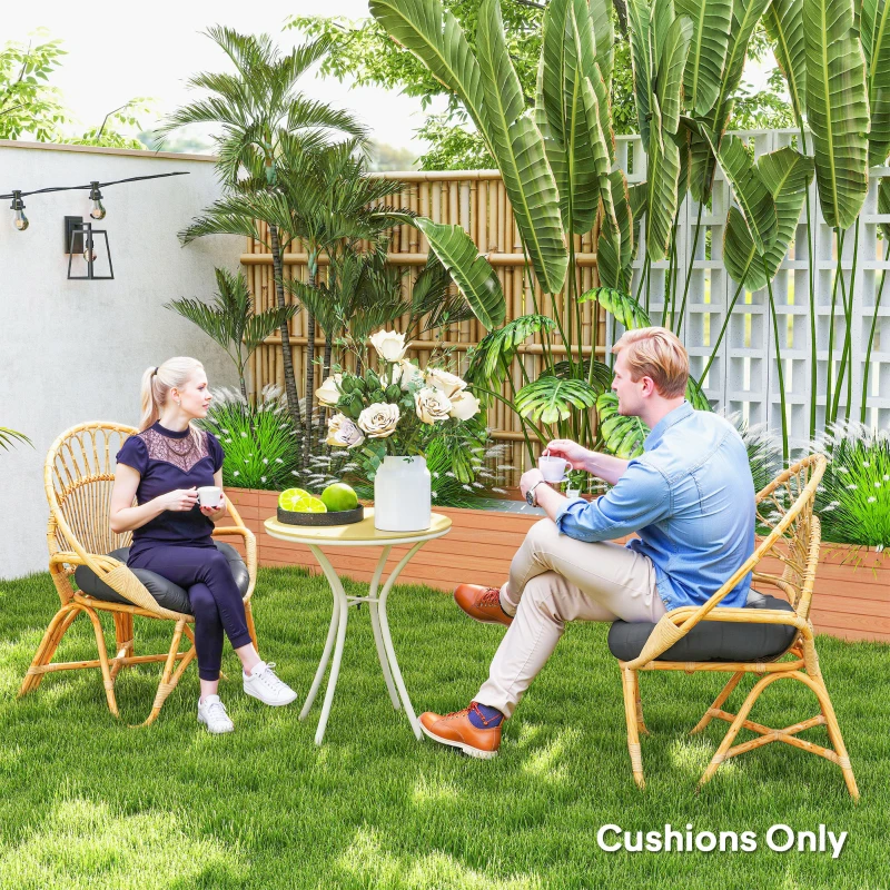 Best Set of Two Φ60cm Outdoor Cushions - Dark Grey - Image 7