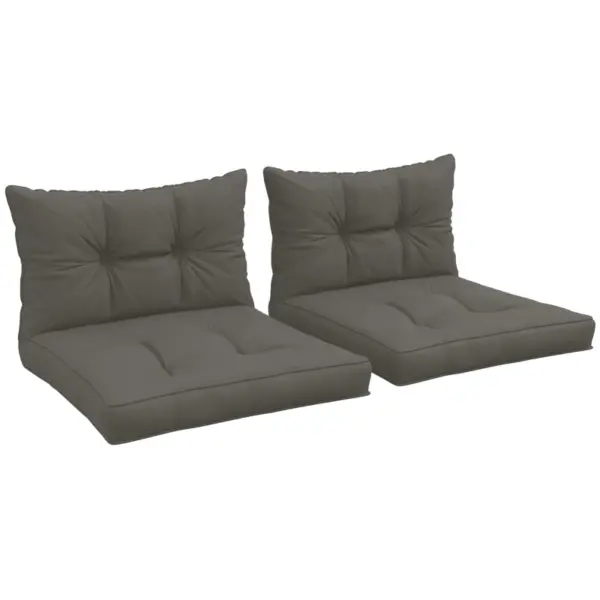 Best 2-Piece Seat Cushions Back Pillows Replacement, Patio Chair Cushions Set for Indoor Outdoor, Charcoal Grey