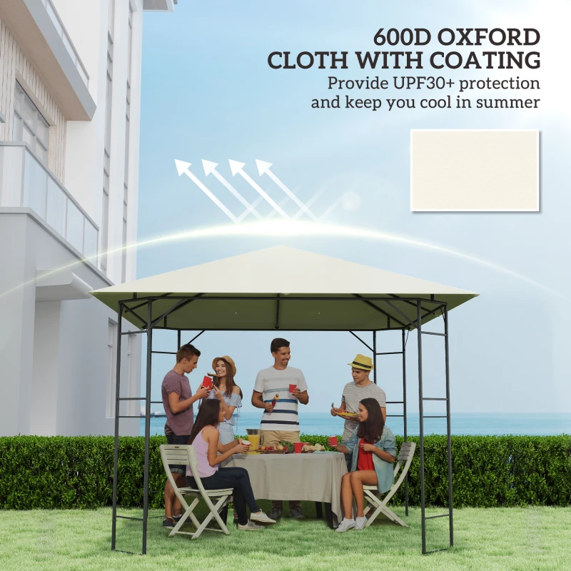 Best 3 x 3(m) Gazebo Canopy Replacement, for 01-0867 - Cream - Image 6