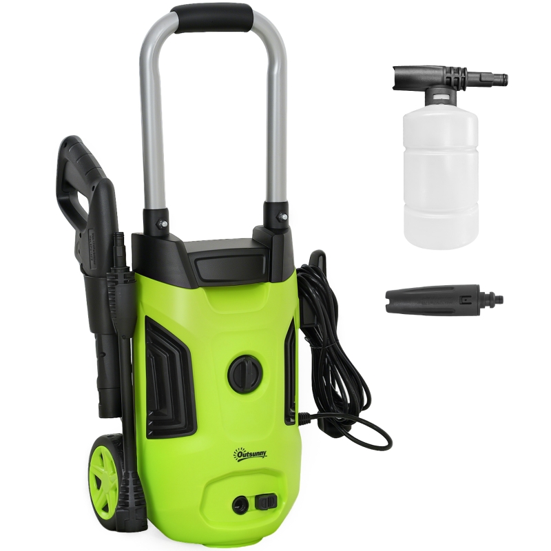 Best 1800W High Pressure Washer, 150 Bar Pressure, 420 L/h Flow, Portable Electric Power Washer Jet Wash Cleaner with Adjustable Nozzle, 6M Hose, Steel Handle for Home Patio Car Driveway, Green - Image 10